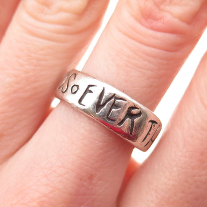 925 Sterling Vintage Ever the Best of Friends Eh Pip? David Lean Ring Size 7