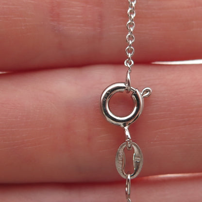 925 Sterling Silver Round-Cut C Z Cross Cable Chain Necklace 18"