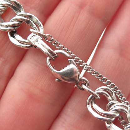 James Avery 925 Sterling Silver Vintage Double Bismark Link Bracelet 7.25"