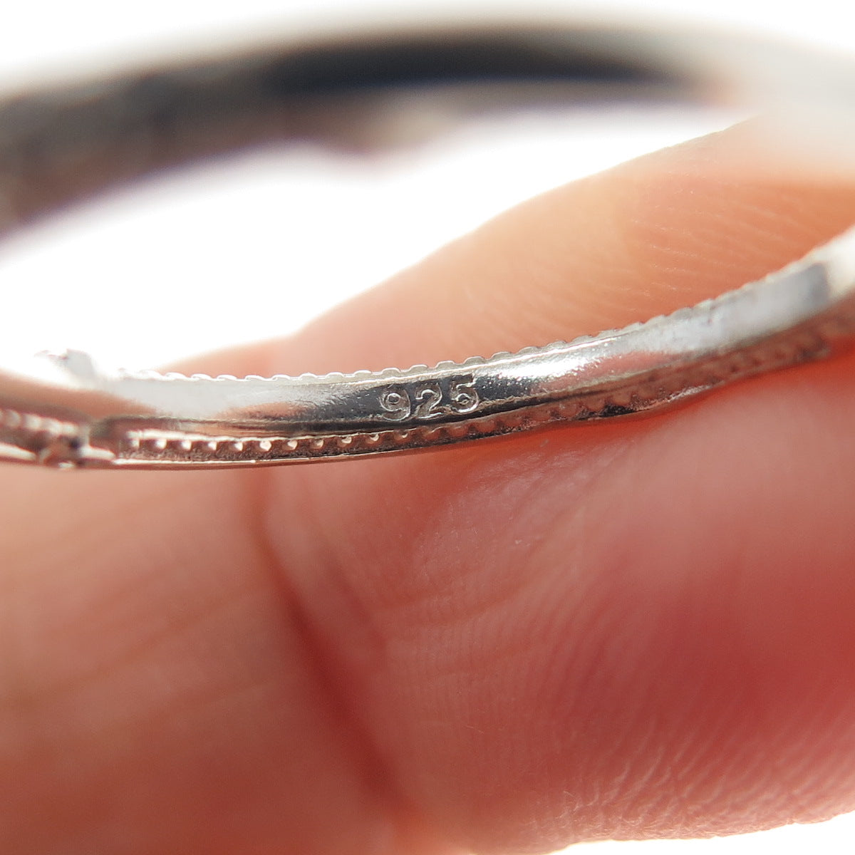 925 Sterling Silver Round-Cut C Z Engagement Ring Size 7.25