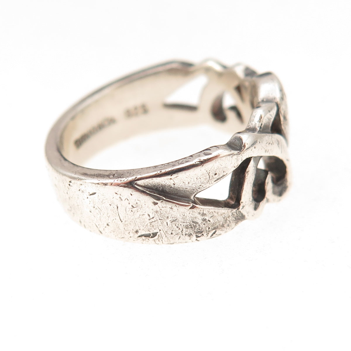 Tiffany & Co. Paloma Picasso Sterling Silver Vintage Loving Heart Ring Size 6.75