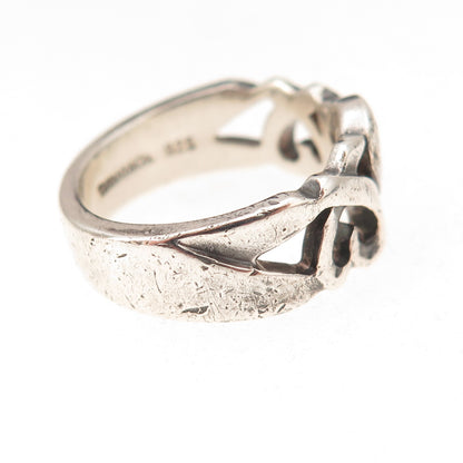 Tiffany & Co. Paloma Picasso Sterling Silver Vintage Loving Heart Ring Size 6.75