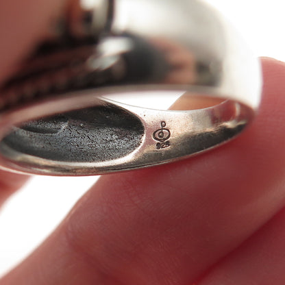 DP Doug Paulus 925 Sterling Silver Vintage Modernist Oxidized Ring Size 7