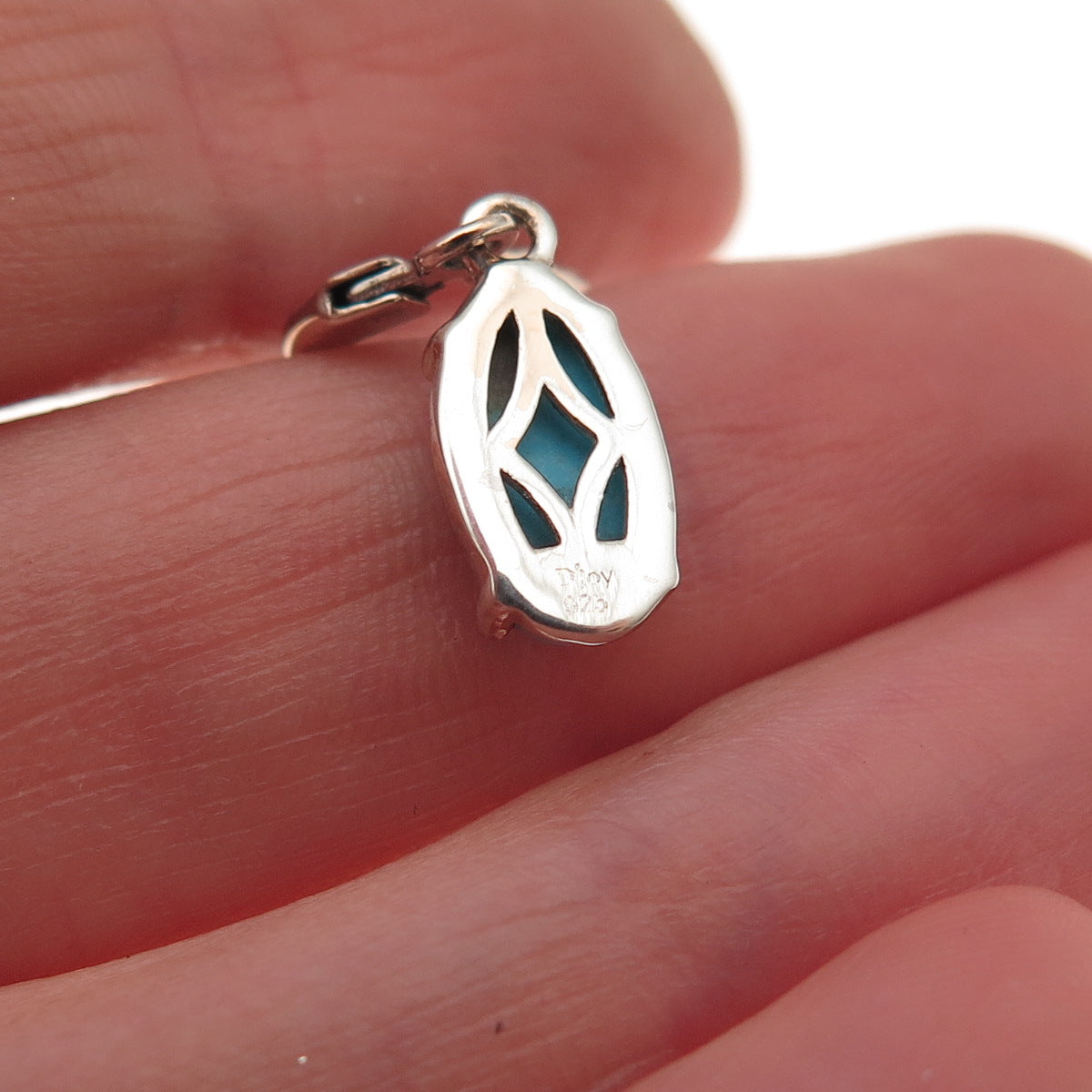D'Joy 925 Sterling Silver Real Sleeping Beauty Turquoise Dangle Earrings