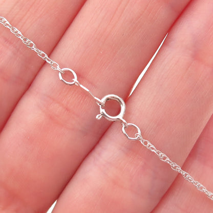 925 Sterling Silver Round-Cut C Z Twisted Rope Chain Necklace 16"
