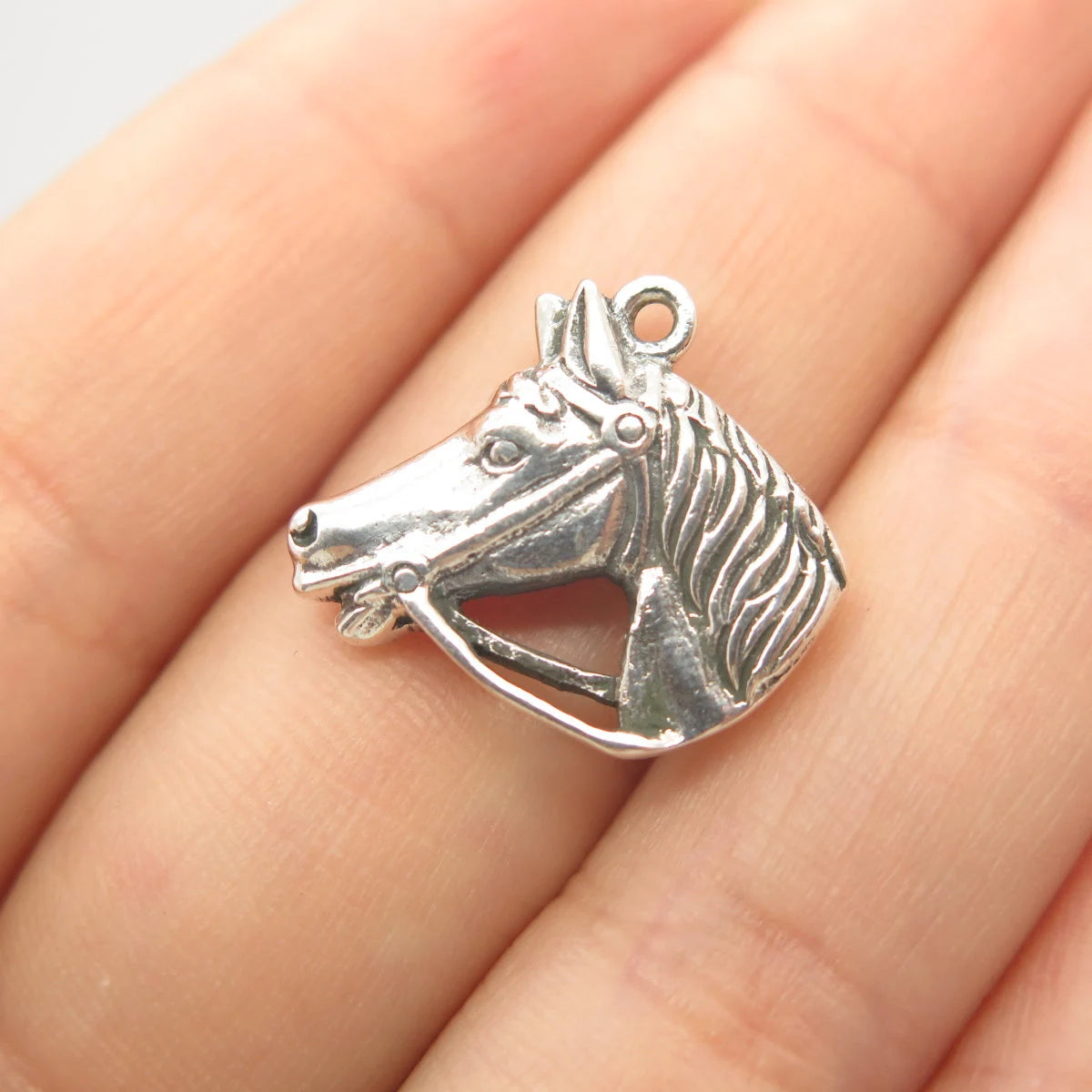 835 Silver Vintage Horse Charm Pendant