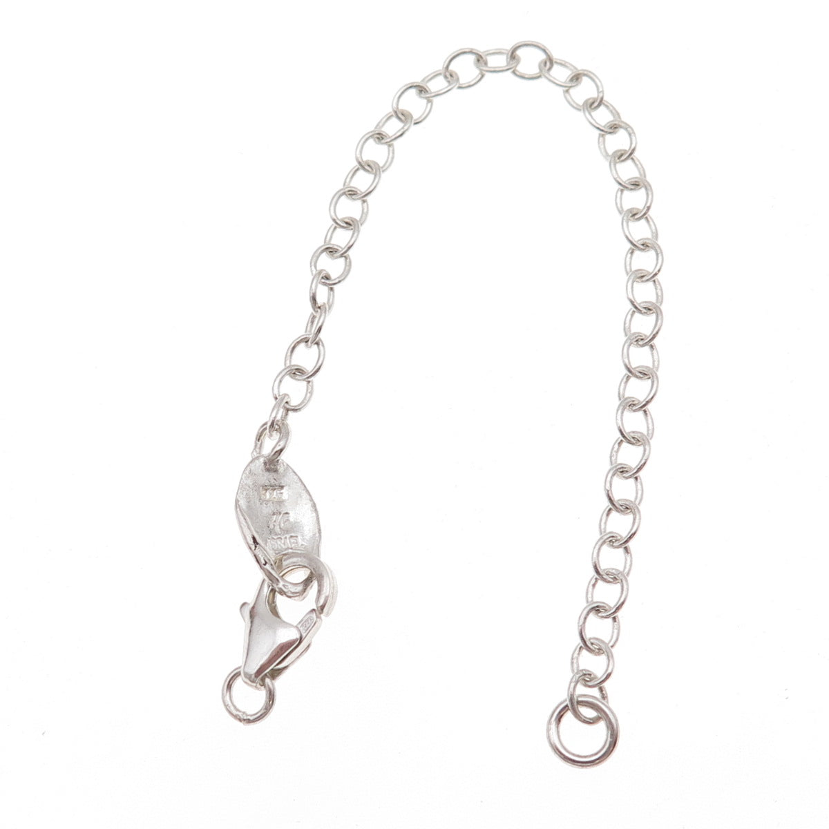 Hagit Gorali Sterling Vintage Bracelet Necklace Lobster Lock Chain Extension 5"