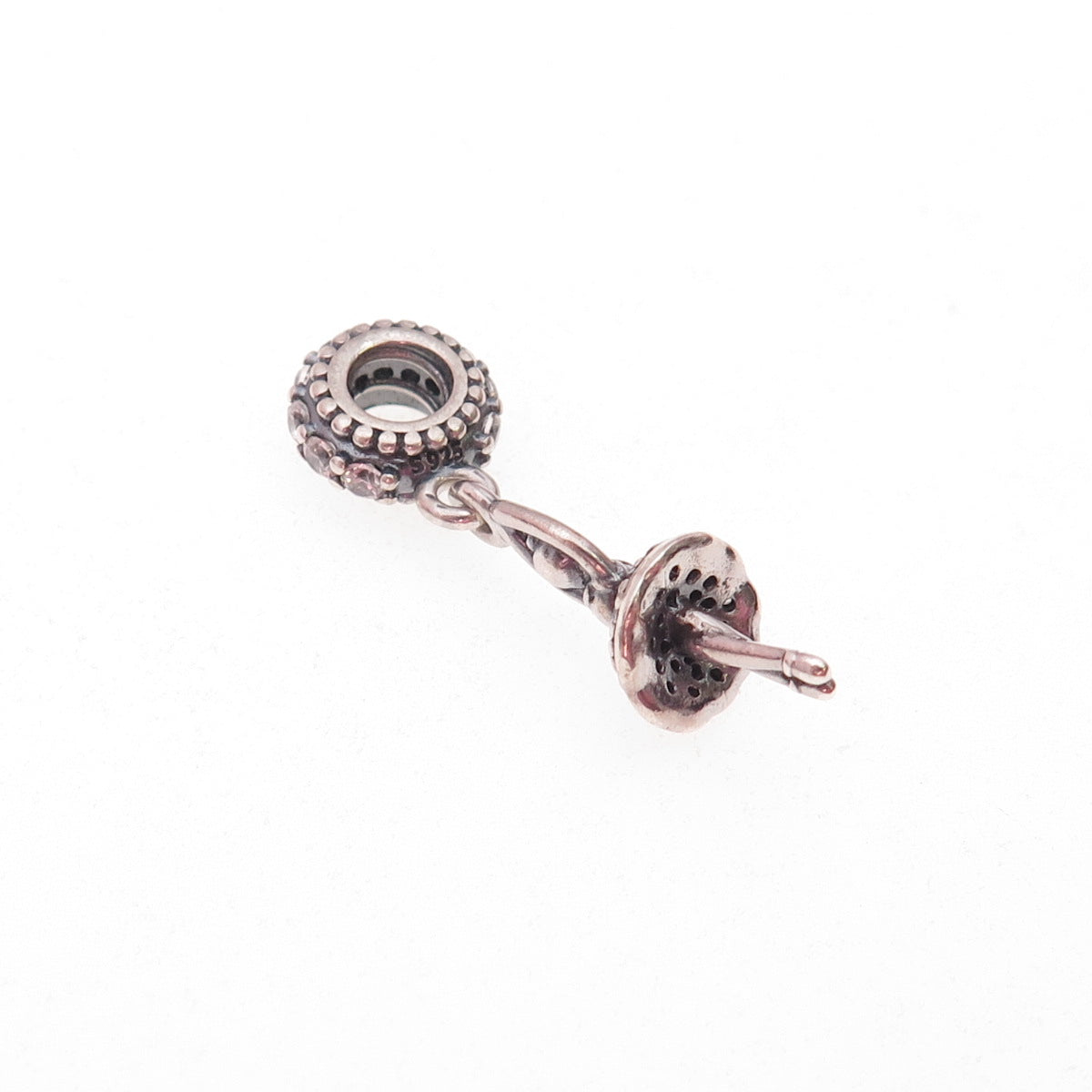 Pandora 925 Sterling Silver C Z Ballerina Dangle Charm