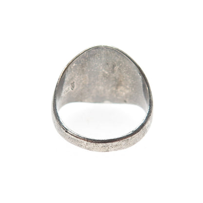 925 Sterling Silver Antique Art Deco Enamel College Fraternity Ring Size 8