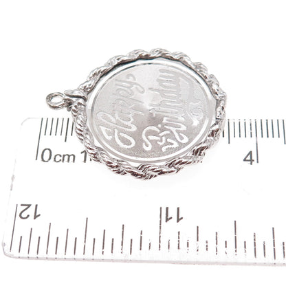 Elco 925 Sterling Silver Vintage Happy Birthday Charm Pendant
