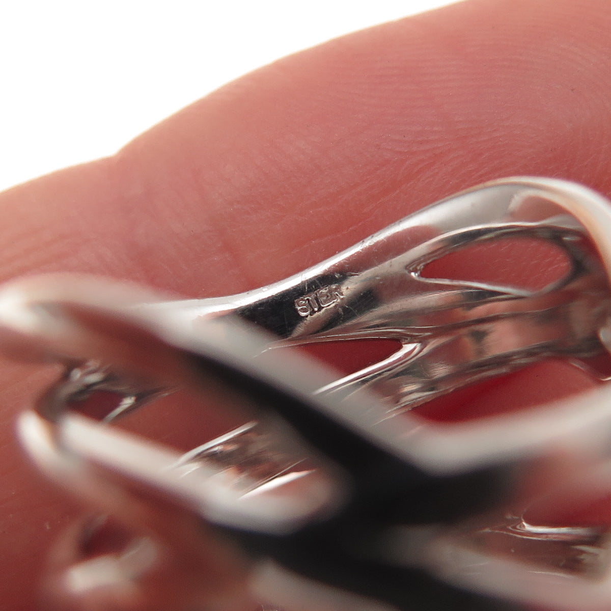 925 Sterling Silver Vintage Modernist Crisscross Statement Ring Size 5.5