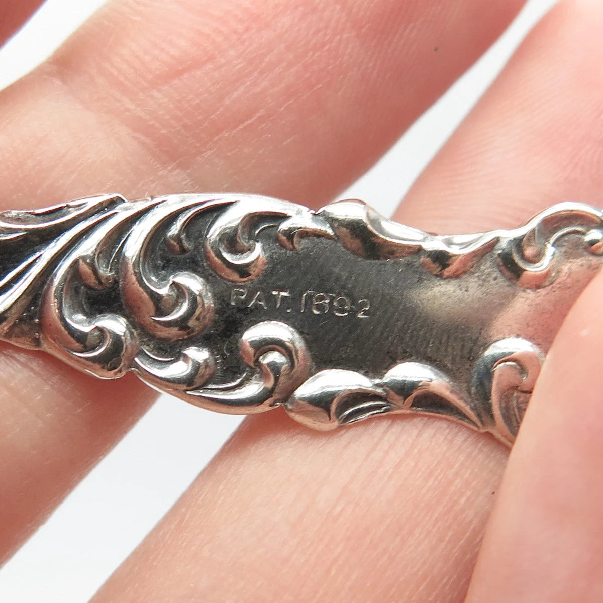 925 Sterling Silver Antique 1892 R. Wallace & Sons Mfg. Co Ornate Spoon