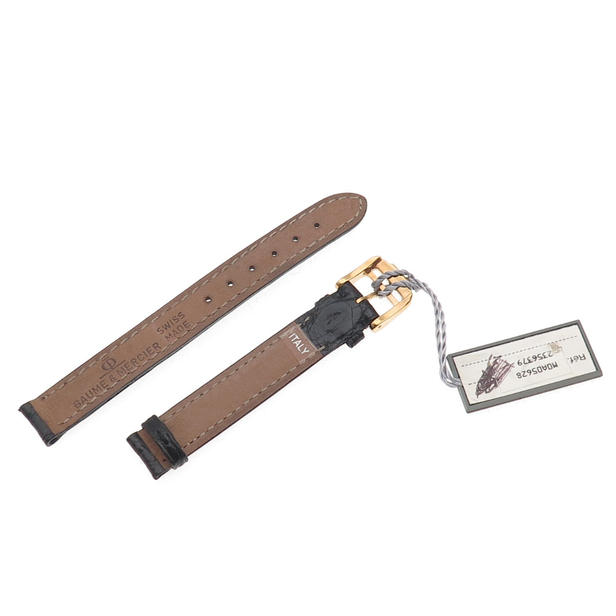 Baume & Mercier 12mm Italy Black Genuine Leather Watch Classic Band Strap