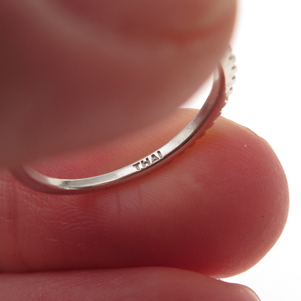 925 Sterling Silver Round-Cut C Z Half Eternity Stackable Band Ring Size 5.25