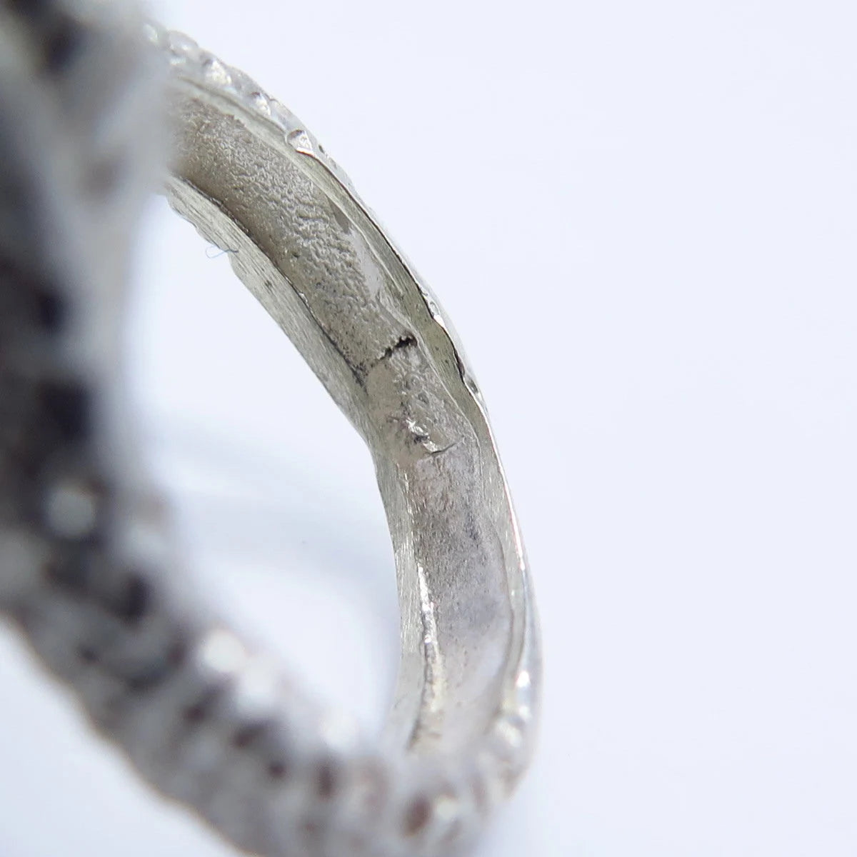 925 Sterling Silver Vintage Cobra Snake Ring Size 7.25