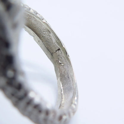 925 Sterling Silver Vintage Cobra Snake Ring Size 7.25