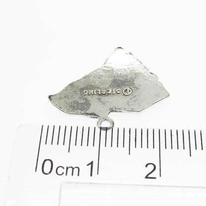 FRENCH & FRANKLIN 925 Sterling Silver Vintage South Carolina Map Charm Pendant