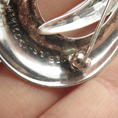 925 Sterling Silver Vintage Mexico Modernist Pin Brooch