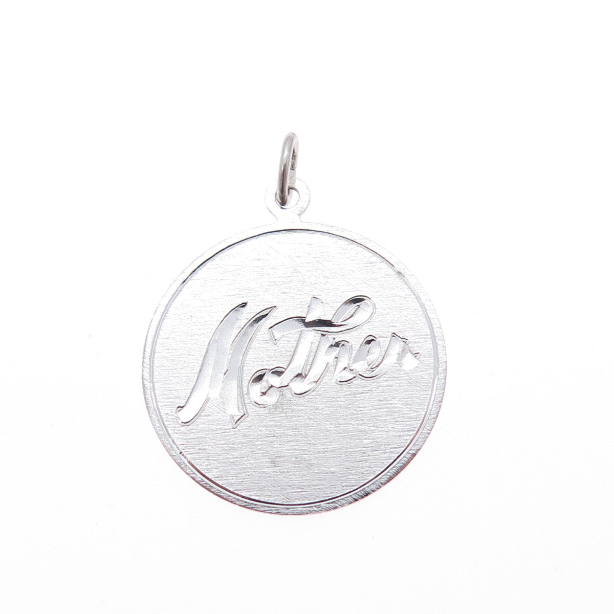 GRIFFITH & SONS CO. 925 Sterling Silver Vintage Engraved Mother Charm Pendant