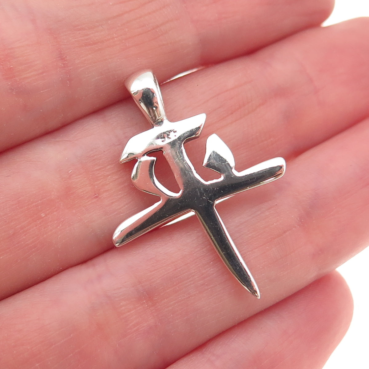 925 Sterling Silver Vintage Chinese Zodiac Ox Symbol Charm Pendant