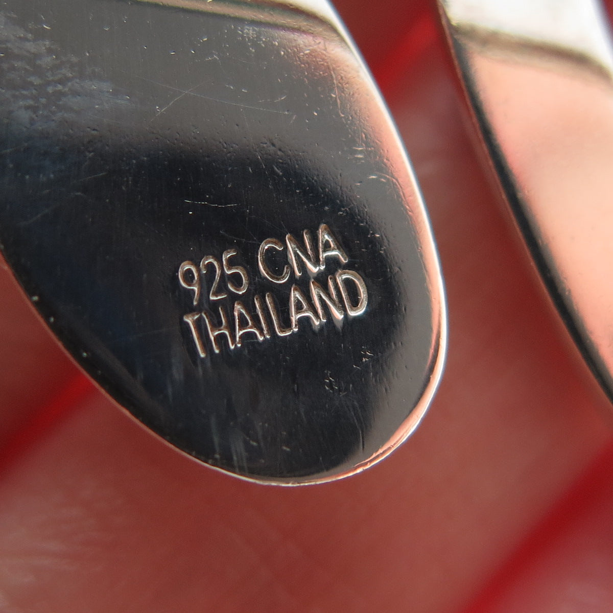 CNA PRANDA 925 Sterling Silver Vintage Modernist Twisted Pin Brooch