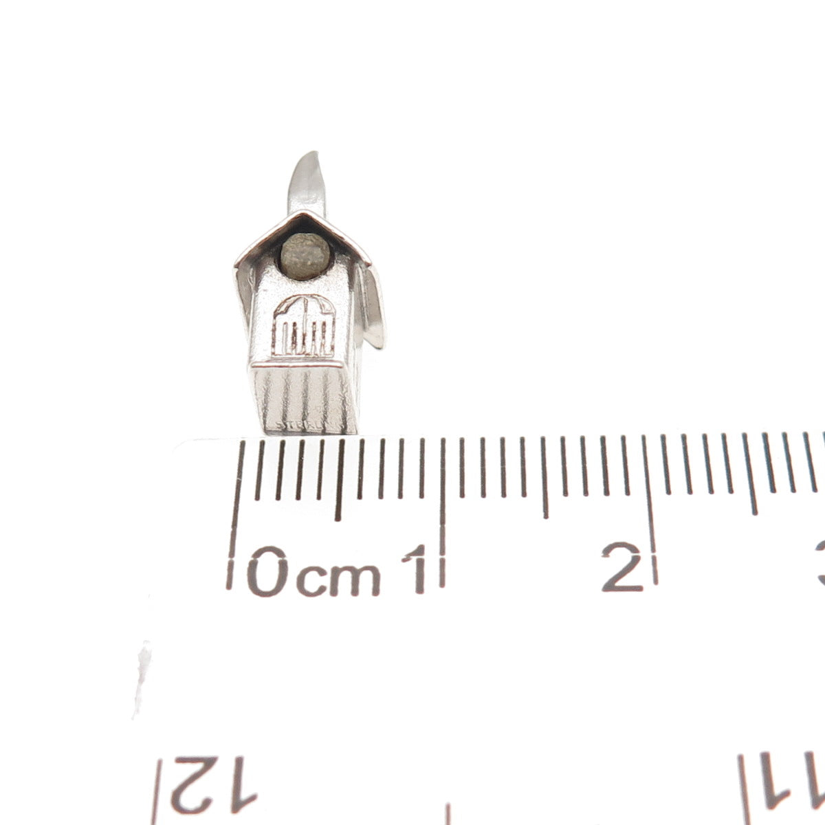 925 Sterling Silver Antique Art Deco Stanhope Church Prayer 3D Mini Pendant