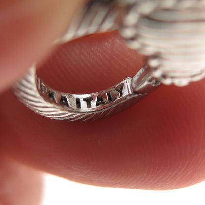 JUDITH RIPKA 925 Sterling Silver C Z Letter R Heart Tag Cable Link Bracelet 7.5"