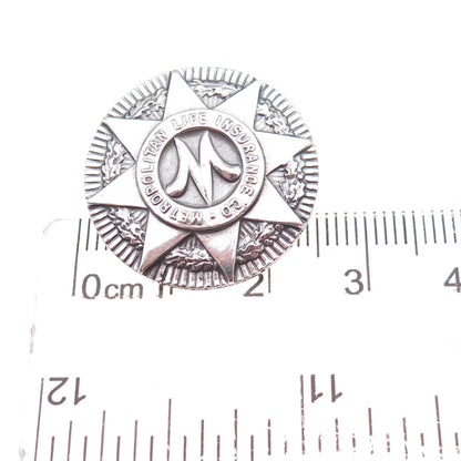 925 Sterling Silver Antique Art Deco Metropolitan Life Insurance Co. Pin Brooch