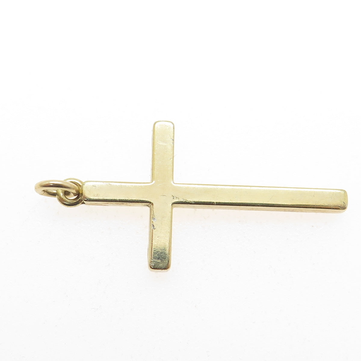 925 Sterling Silver Gold Plated Cross Charm Pendant