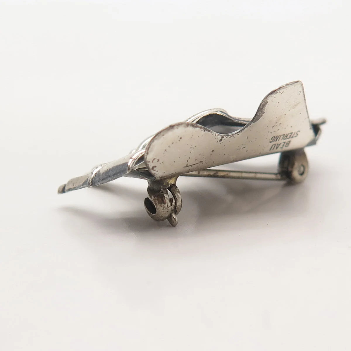 925 Sterling Silver Vintage Beau Grand Piano Pin Brooch
