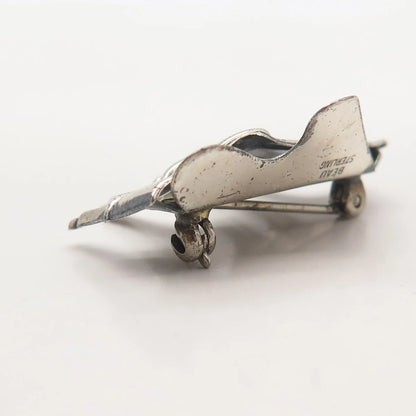 925 Sterling Silver Vintage Beau Grand Piano Pin Brooch