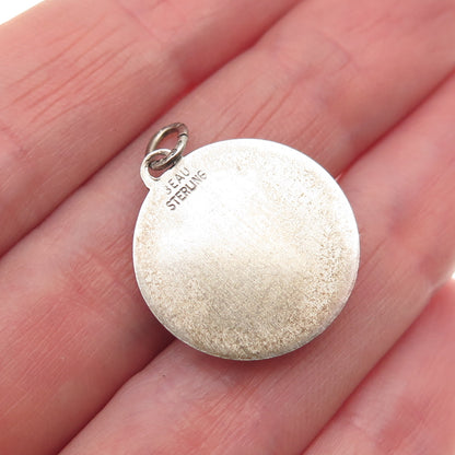 Beau 925 Sterling Silver Vintage Sweet 16 Oxidized Charm Pendant