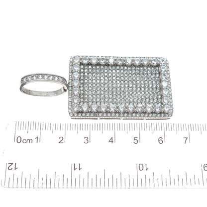 DESIGNS BY YAGI 925 Sterling Silver Round-Cut Shaped C Z Sparkle Pendant