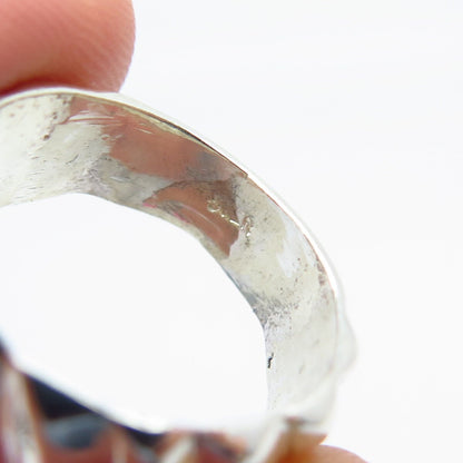 925 Sterling Silver Vintage Rubbed Ring Size 6.5