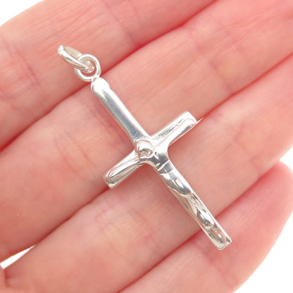925 Sterling Silver Vintage Crucifix Cross Religious Charm Pendant