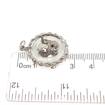 925 Sterling Silver Vintage Baby Stroller Charm Pendant