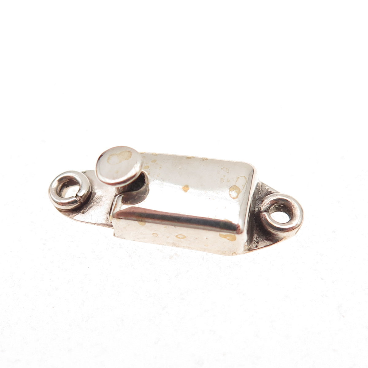 925 Sterling Silver Vintage Mexico Bracelet / Necklace Box Lock Clasp