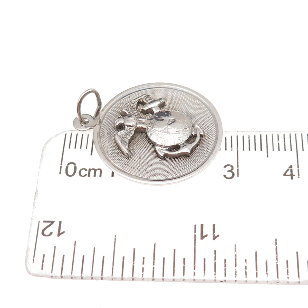 Town & Country 925 Sterling Silver Antique WWII US Marine Corps Charm Pendant