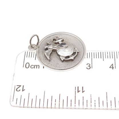 Town & Country 925 Sterling Silver Antique WWII US Marine Corps Charm Pendant
