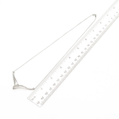 925 Sterling Silver Round-Cut C Z Twisted Cable Chain Necklace 18"