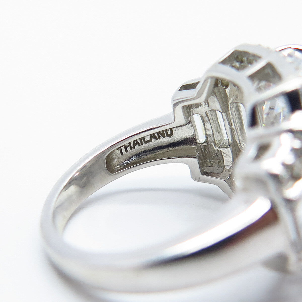 925 Sterling Silver Multi-C Z Ring Size 5