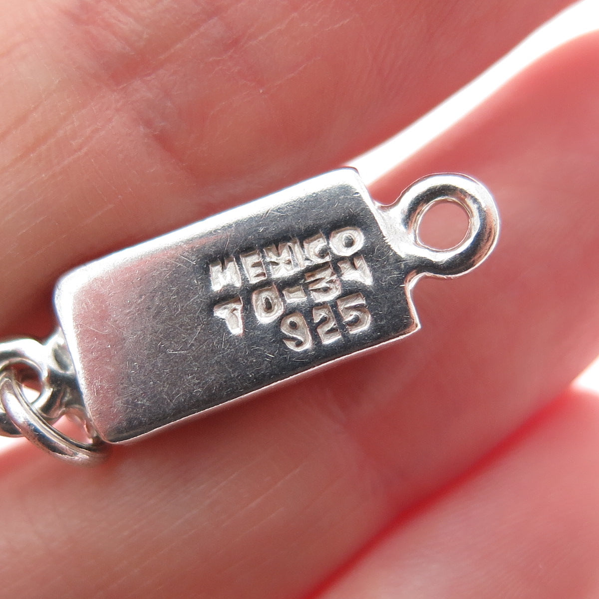 925 Sterling Silver Vintage Mexico Bracelet / Necklace Box Clasp Lock