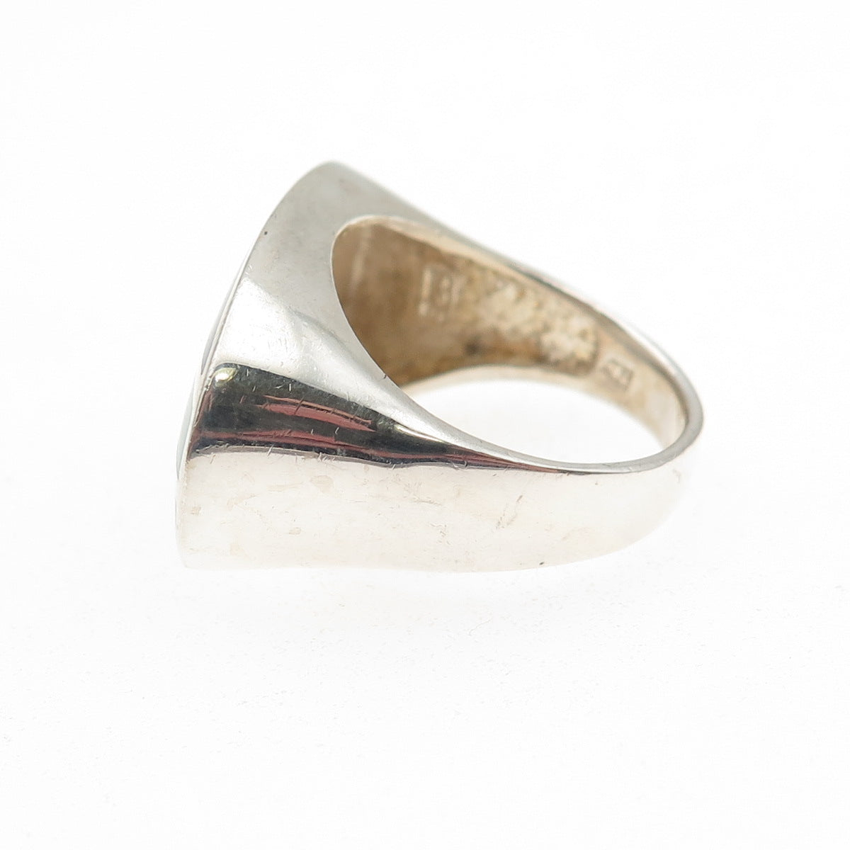 ATI Annika Witt Sterling Silver Vintage Real Turquoise & Lapis Ring Size 7.75