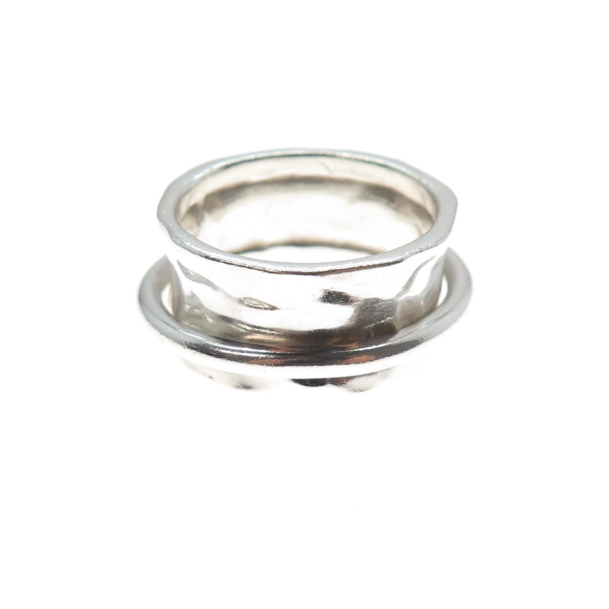 DOMINIQUE DINOUART 925 Sterling Vintage Mexico Modernist Rotating Ring Size 9