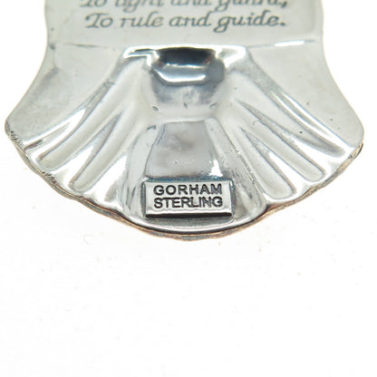 GORHAM 925 Sterling Silver 2-Tone Vintage Real Diamond Guardian Angel Pendant