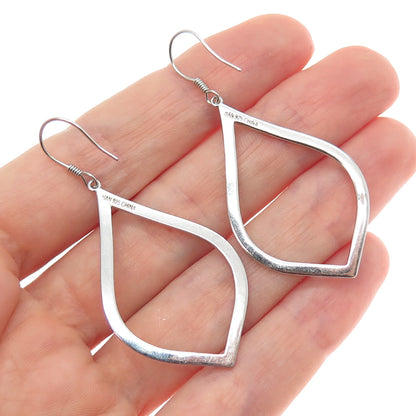 925 Sterling Silver Real Marcasite Modernist Dangle Earrings