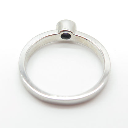 925 Sterling Silver Lavender Round-Cut Shaped C Z Ring Size 5.75