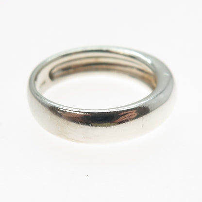 925 Sterling Silver Vintage Classic Wedding Band Ring Size 8.5