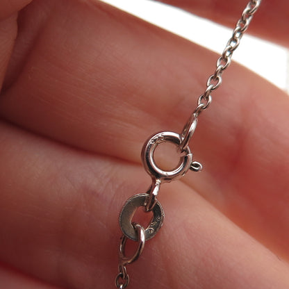 Chuck Clemency 925 Sterling Silver Real Tanzanite Cable Chain Necklace 18"