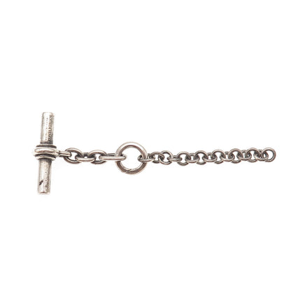 Bottega Veneta 925 Sterling Silver Vintage T-Bar Necklace Lock Clasp Extender